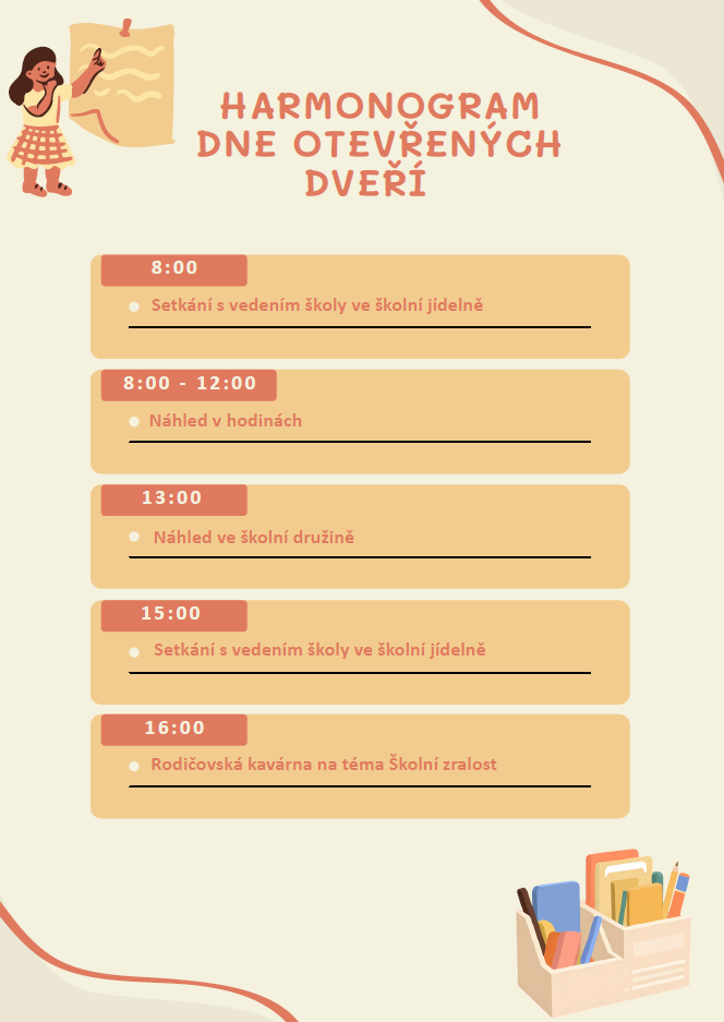 Harmonogram dne otevřených dveří